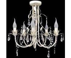 vidaXL Lámpara colgante araña de cristal elegante 5 bombillas