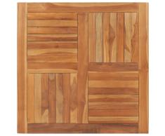 vidaXL Superficie de mesa cuadrada madera maciza de teca 90x90x2,5 cm