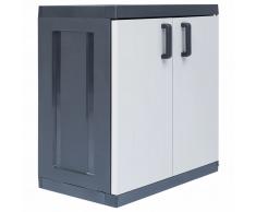 vidaXL Armario de almacenamiento para jardín XXL 89x54x96 cm plástico