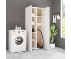 vidaXL Armario de almacenamiento aglomerado blanco 80x35,5x180 cm