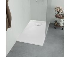 vidaXL Plato de ducha SMC blanco 90x70 cm