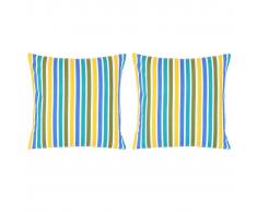 vidaXL Cojines con estampado 2 unidades algodón multicolor 40x40 cm