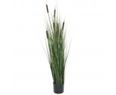 vidaXL Planta de hierba artificial con junco 120 cm