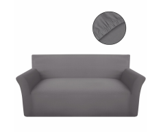 vidaXL funda elástica de algodón jersey para sofá color gris