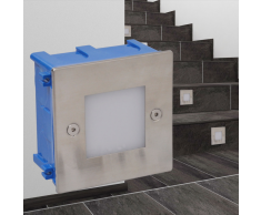vidaXL Foco LED empotrable para escaleras 85 x 48 mm