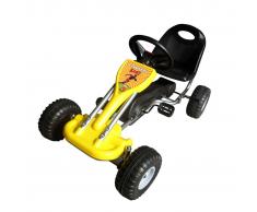 vidaXL Kart correpasillos con pedales amarillo