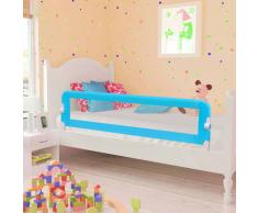 vidaXL Barandilla de seguridad cama de niño poliéster azul 120x42 cm