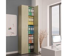 vidaXL Armario de oficina de aglomerado color roble Sonoma 60x32x190cm