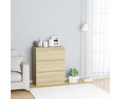 vidaXL Aparador de aglomerado color roble Sonoma 60x35x76 cm