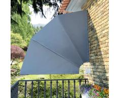 vidaXL Toldo lateral plegable para el patio, 210 x cm, gris
