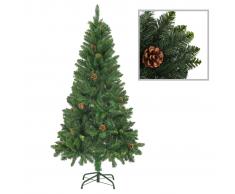 vidaXL Árbol de Navidad artificial con piñas verde 150 cm