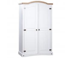 vidaXL Armario de 2 puertas Corona Range pino mexicano blanco