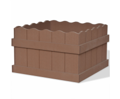 vidaXL Jardinera WPC 40x40x25 cm marrón