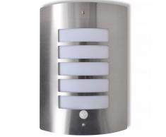 vidaXL Aplique de pared inoxidable con sensor de movimiento