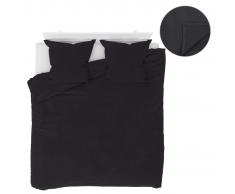 vidaXL Juego de cama forro polar 5 piezas antracita 200x200/80x80 cm