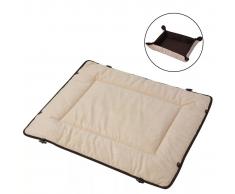 vidaXL Cama-estera para perro Marrón 65x80 cm