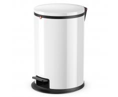 Hailo Papelera con pedal Pure tamaño M 12 L blanca 0517-030