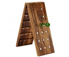 vidaXL Botellero para 36 botellas de madera maciza de sheesham