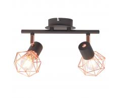 vidaXL Lámpara de techo con 2 bombillas de filamento LED 8 W