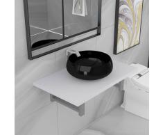 vidaXL Conjunto de muebles de baño 2 piezas cerámica blanco