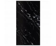 vidaXL Tablero mesa rectangular vidrio textura mármol negro 120x65 cm