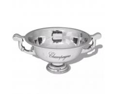 vidaXL Enfriador de champán copa trofeo de aluminio plateado