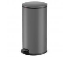 Hailo Cubo de basura con pedal Pure tamaño XL 44 L gris mate 0545-080