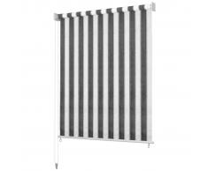 vidaXL Persiana enrollable 120x140 cm a rayas gris antracita y blanca