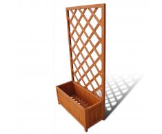 vidaXL Jardinera con enrejado 70x30x135 cm
