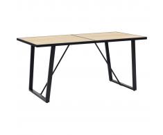vidaXL Mesa de comedor de MDF color roble 140x70x75 cm