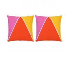 vidaXL Cojines con estampado 2 unidades algodón multicolor 40x40 cm