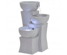 vidaXL Fuente de agua de interior con LED de poliresina