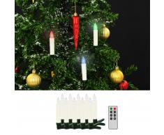 vidaXL Velas LED sin cable de Navidad mando distancia 10 uds RGB