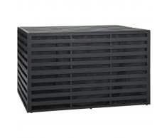 vidaXL Caja de almacenaje jardín ratán PE antracita 150x100x100 cm