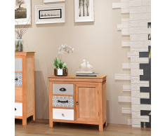 vidaXL Aparador de madera maciza de eucalipto 65x35x60 cm