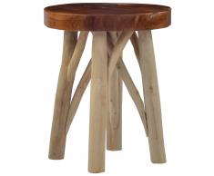 vidaXL Taburete de madera de teca marrón