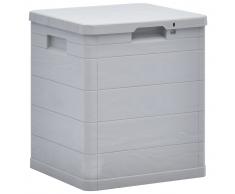 vidaXL Caja de almacenamiento de jardín 90 L gris claro