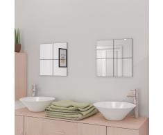 vidaXL Azulejos de espejo sin marco vidrio 20,5 cm 16 unidades