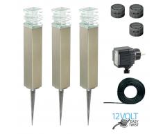 Luxform Lámparas LED de jardín Adelaide juego completo 3 unidades 12 V