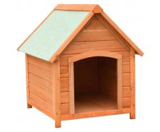 vidaXL Caseta para perros madera maciza de pino y abeto 72x85x82 cm