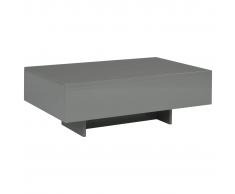 vidaXL Mesa de centro de MDF gris brillante 85x55x31 cm