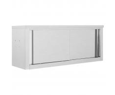 vidaXL Armario pared de cocina puertas correderas acero 120x40x50 cm