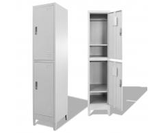 vidaXL Armario taquilla con 2 compartimentos 38x45x180 cm