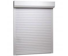 vidaXL Persiana enrollable aluminio blanca 100x130 cm