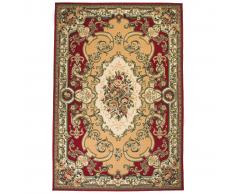 vidaXL Alfombra oriental de estampado persa rojo/beige 140x200 cm