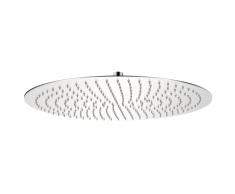 vidaXL Cabezal de ducha redondo efecto lluvia acero inoxidable 20 cm