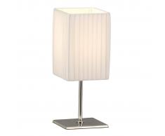 GLOBO Lámpara de mesa BAILEY cromada blanca 10x10x26 cm 24660