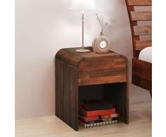 vidaXL Mesita de noche 41,5x42x52 cm madera maciza acacia