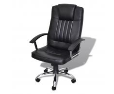 vidaXL Silla de oficina de lujo diseño de calidad negra 65 x 66 x 107-117 cm