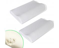 vidaXL Dos almohadas cervicales